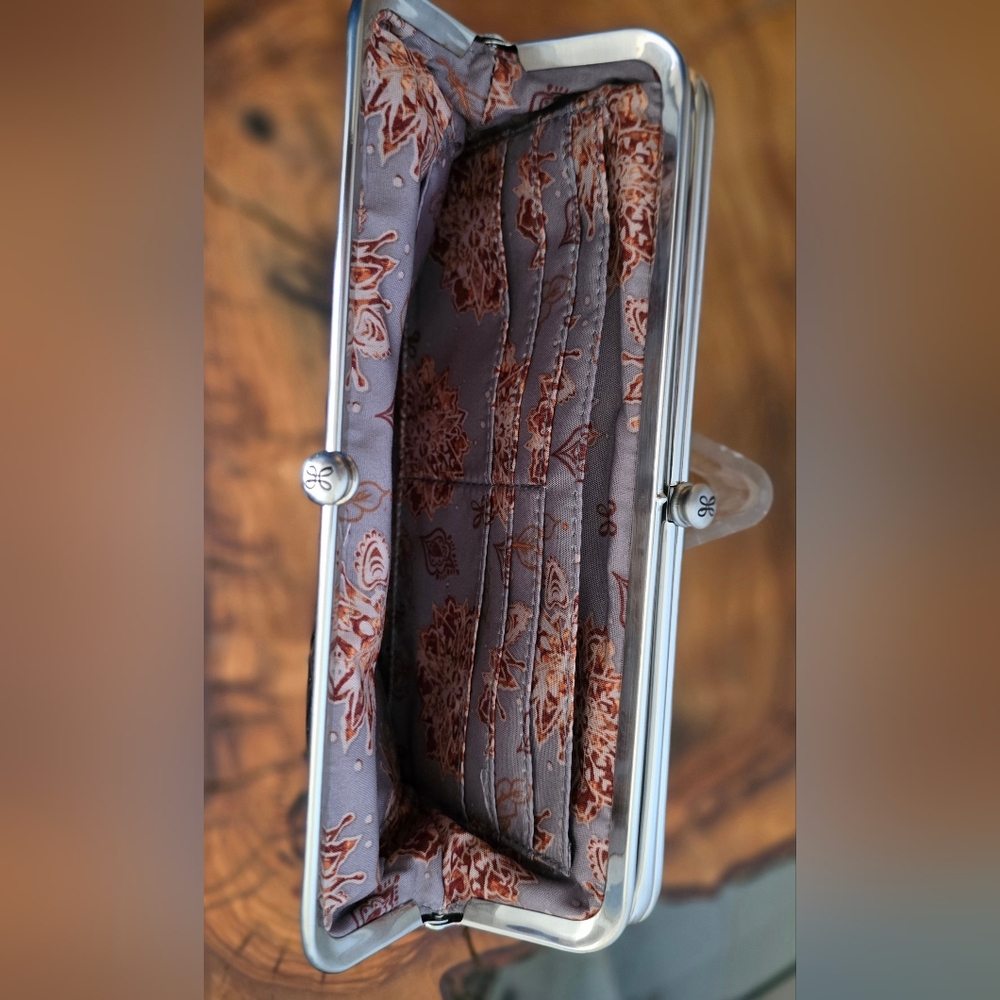 HOBO Black Floral Embossed Clutch - Picture 8 of 10